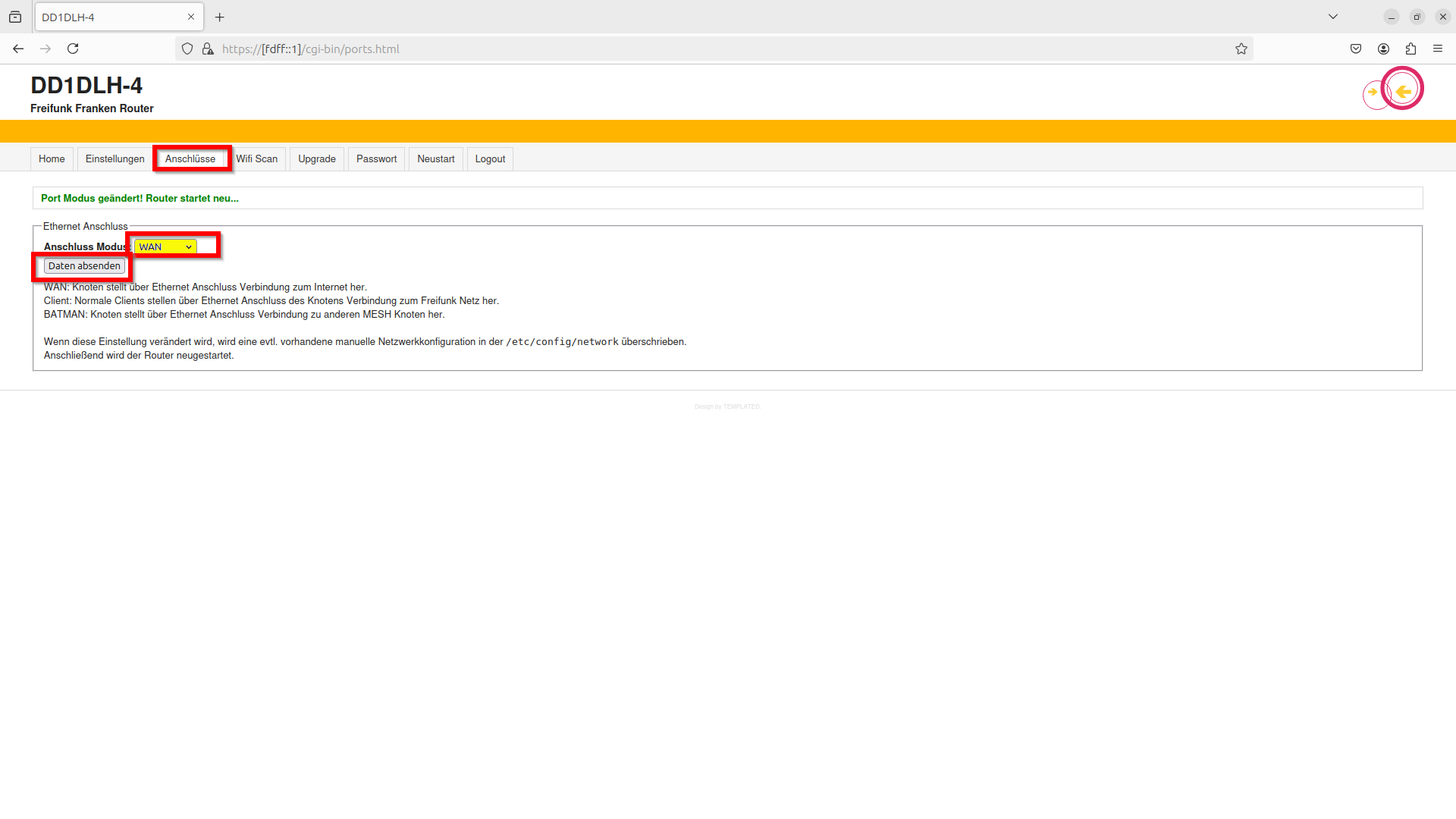 14. WLAN-Schnittstelle festlegen