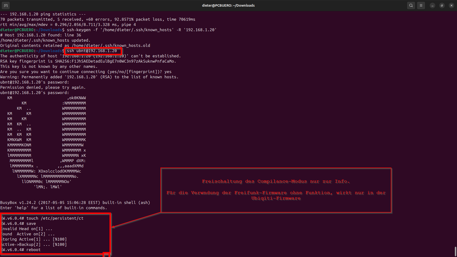 03. Info zur Freischaltung des CT-Modus